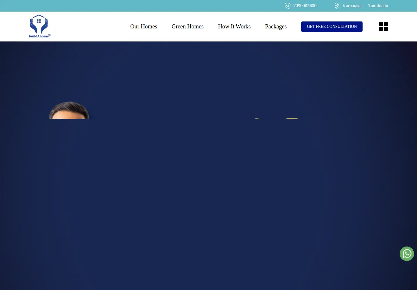Screenshot of buildahome.in