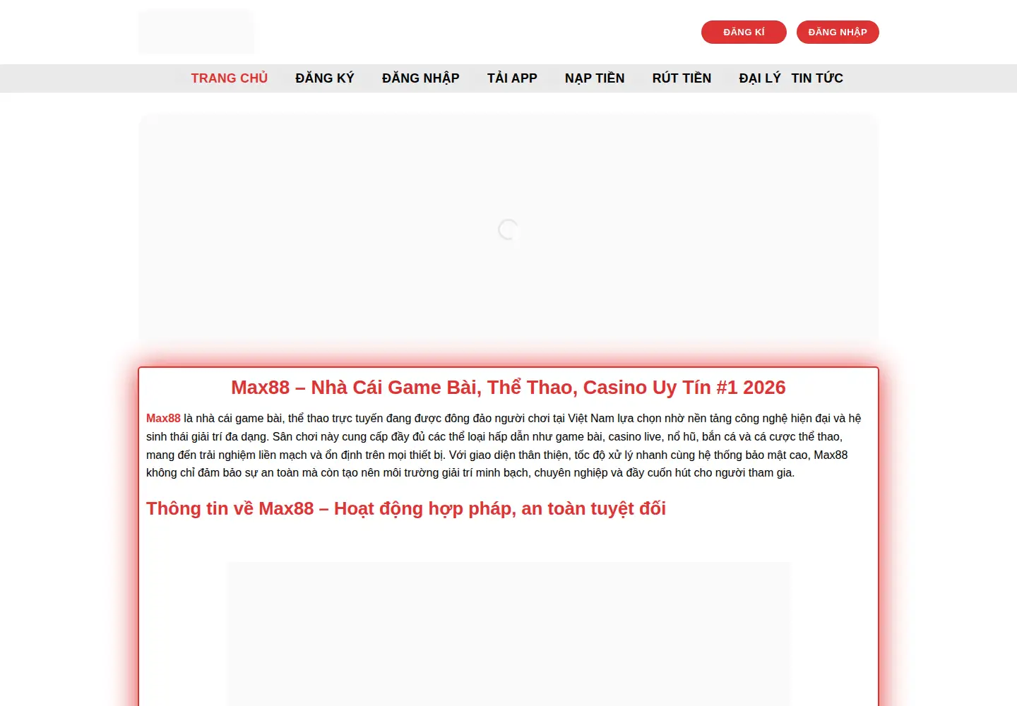 Screenshot of max88vn.net