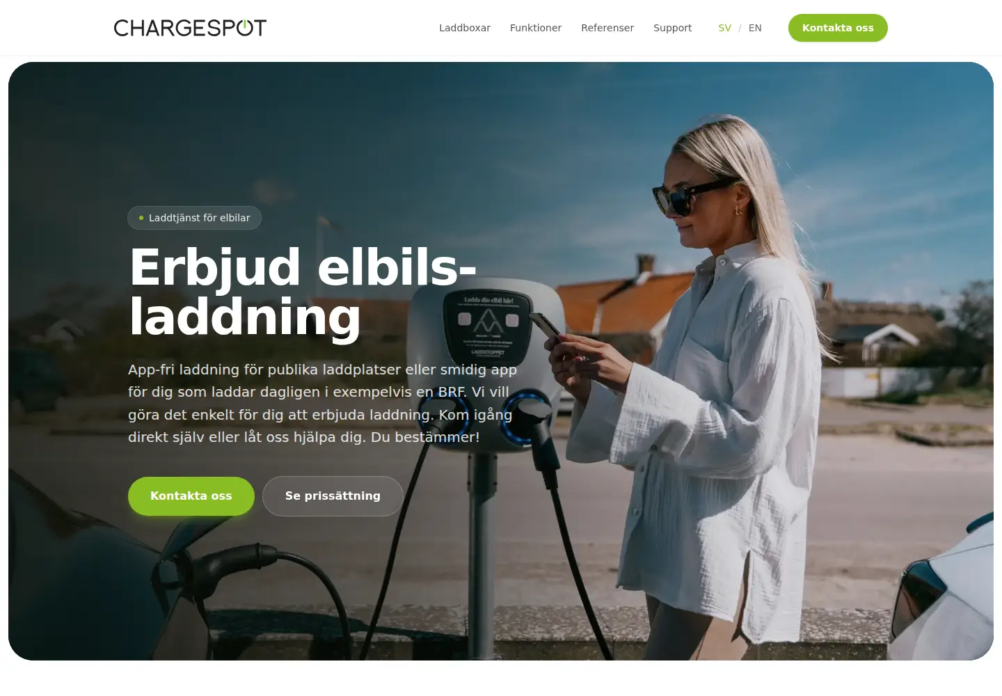Screenshot of chargespot.se