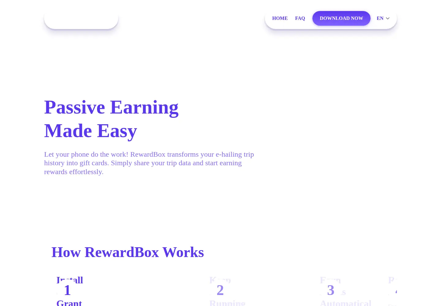 Screenshot of reward.box