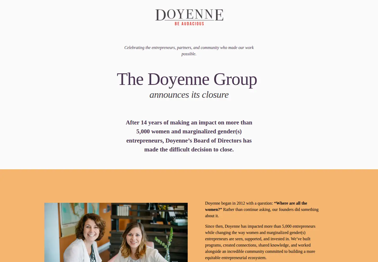 Screenshot of doyennegroup.org