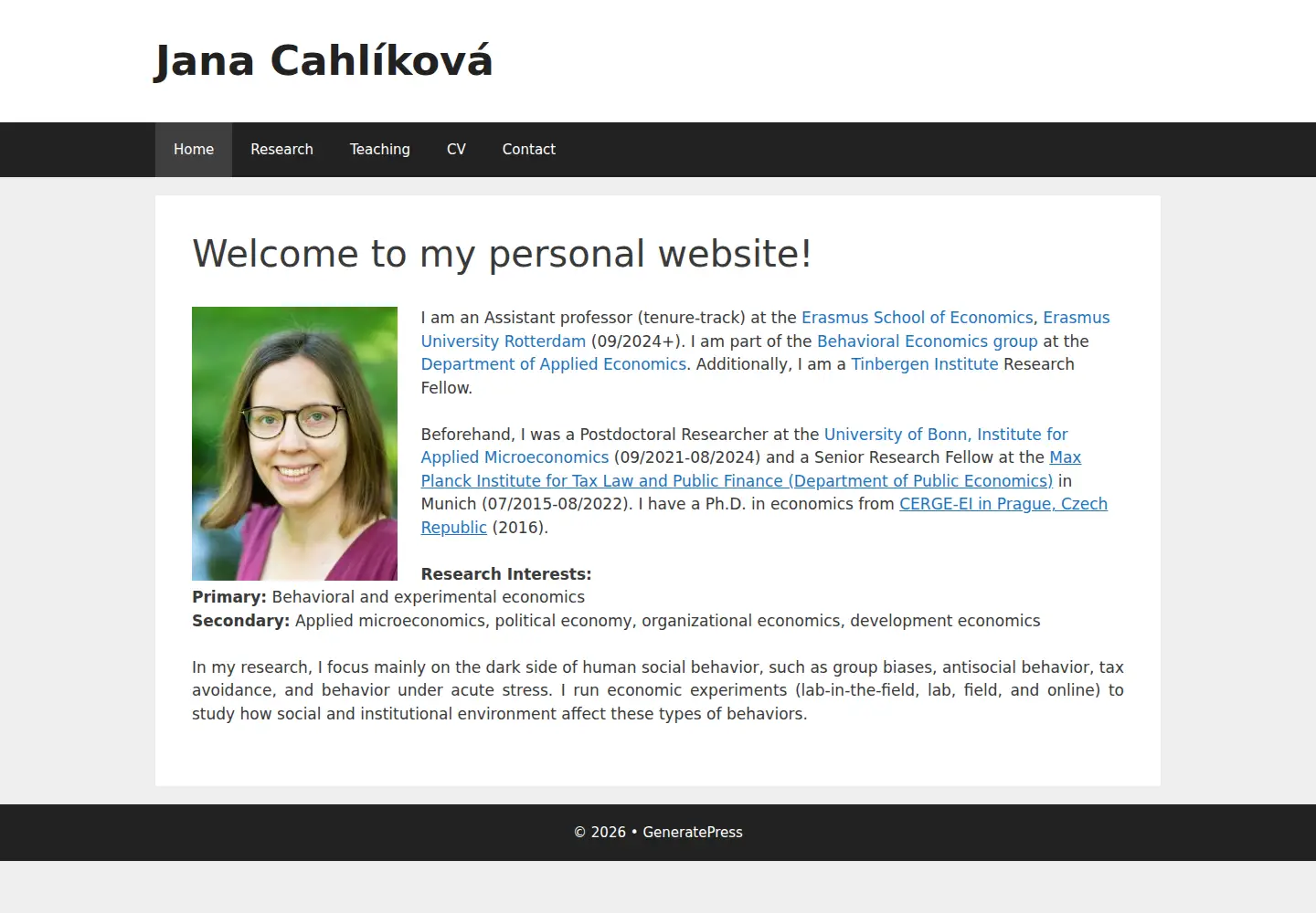 Screenshot of janacahlikova.net