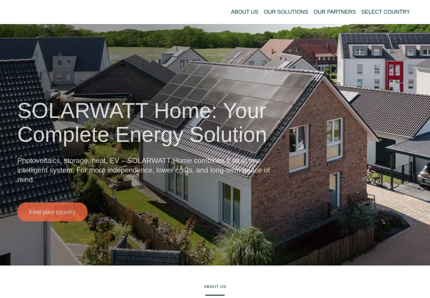 Captured homepage of solarwatt.com in the current scan