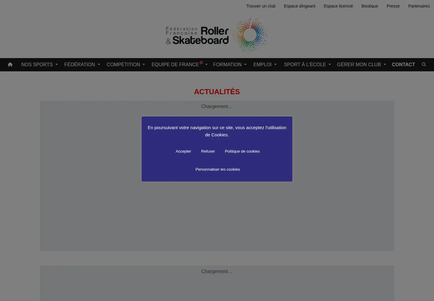 Screenshot of ffroller-skateboard.fr