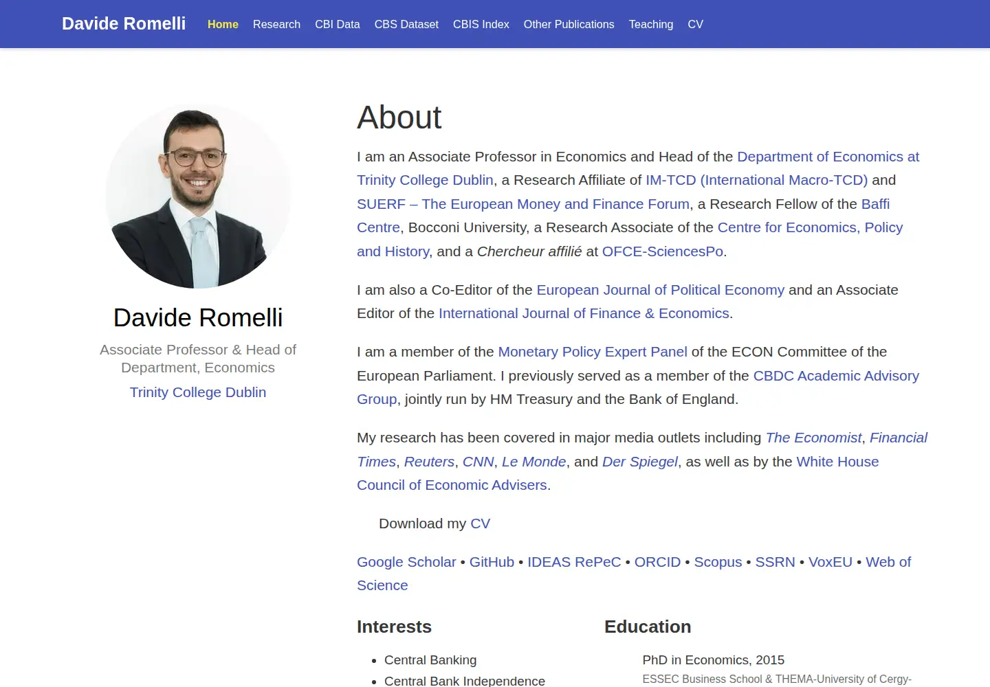 Screenshot of davideromelli.com