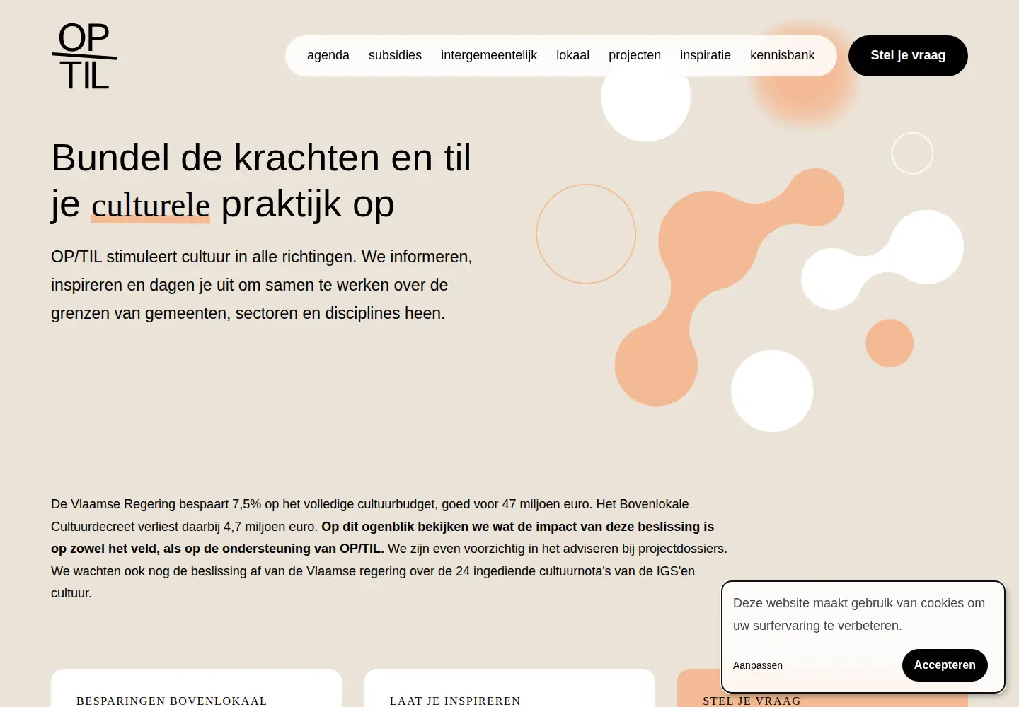 Screenshot of cultuuroptil.be