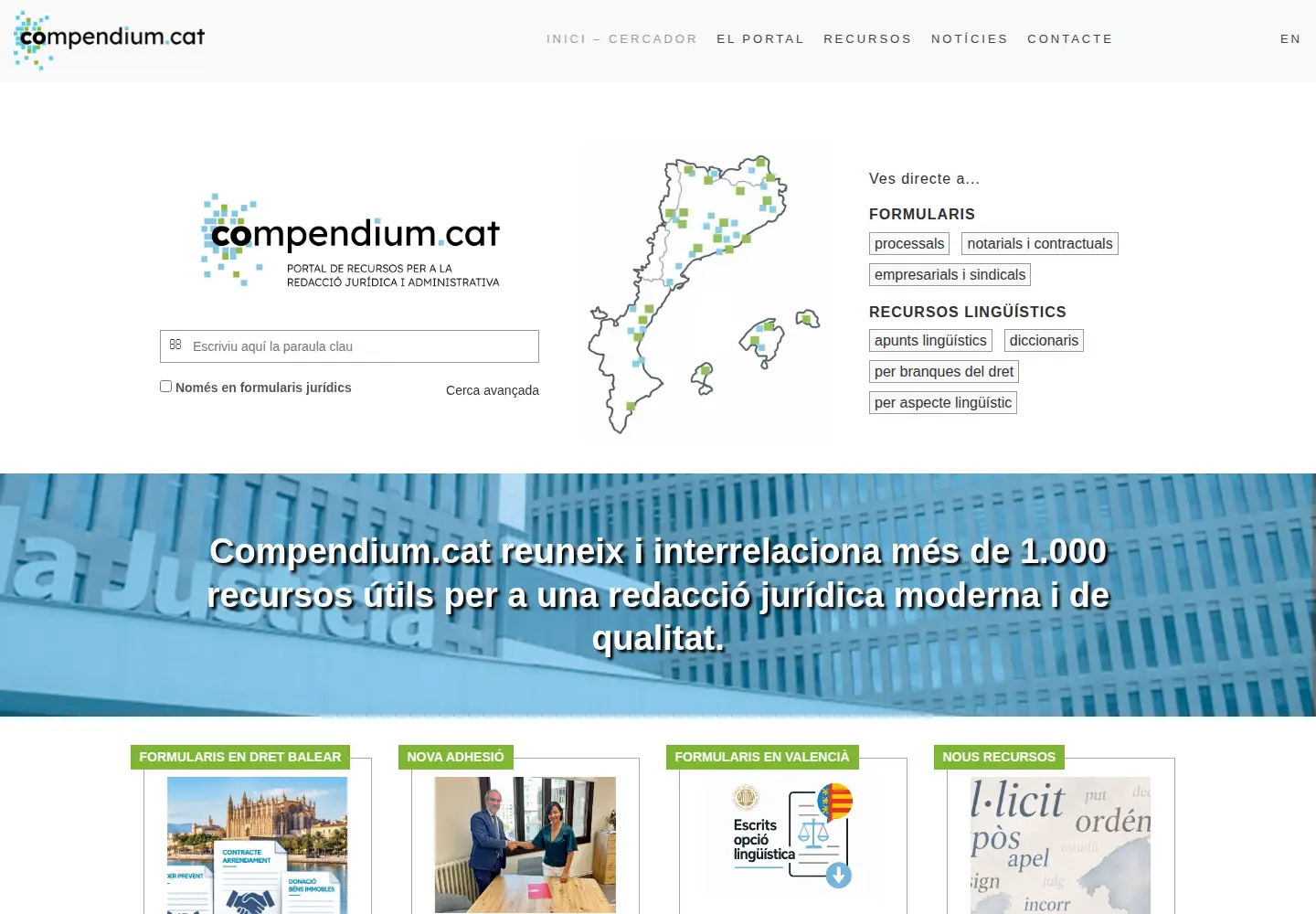 Screenshot of compendium.cat