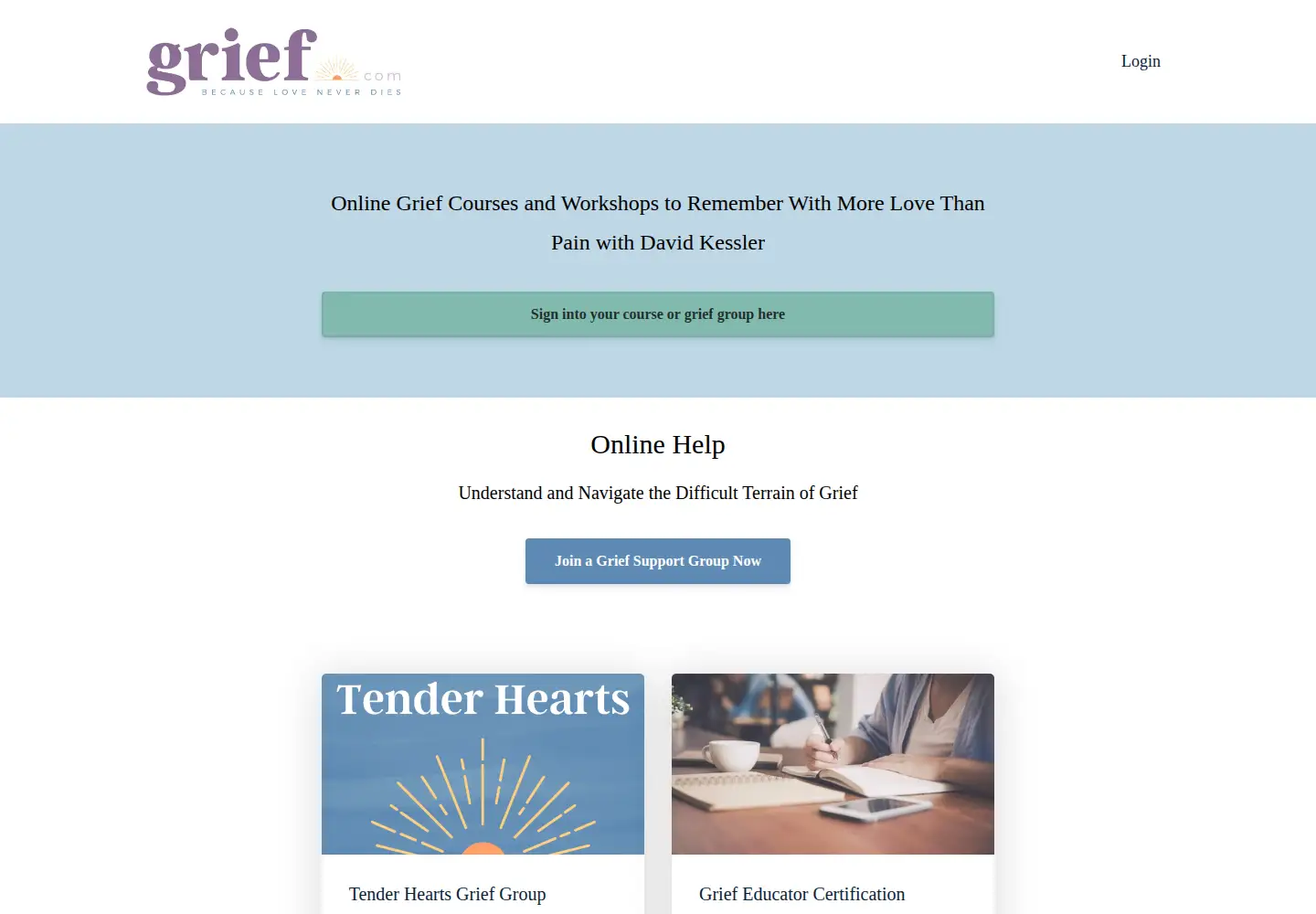 Screenshot of davidkesslertraining.com