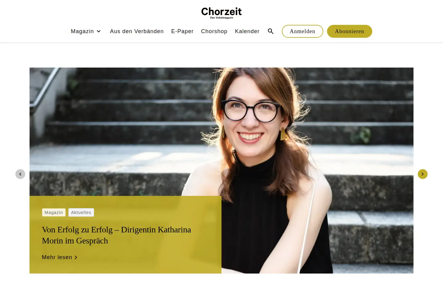 Screenshot of chorzeit.de