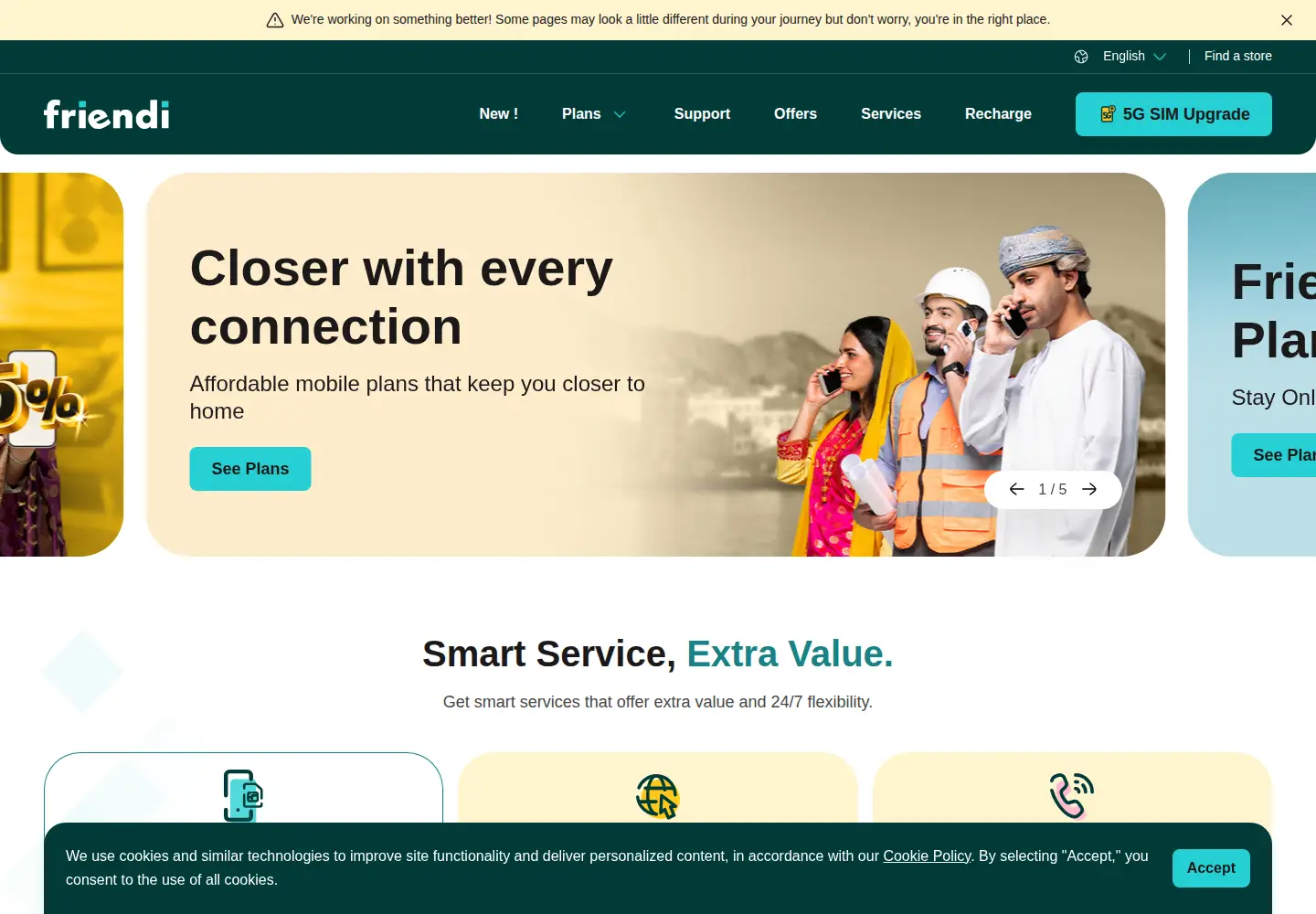 Captured homepage of friendimobile.com in the current scan