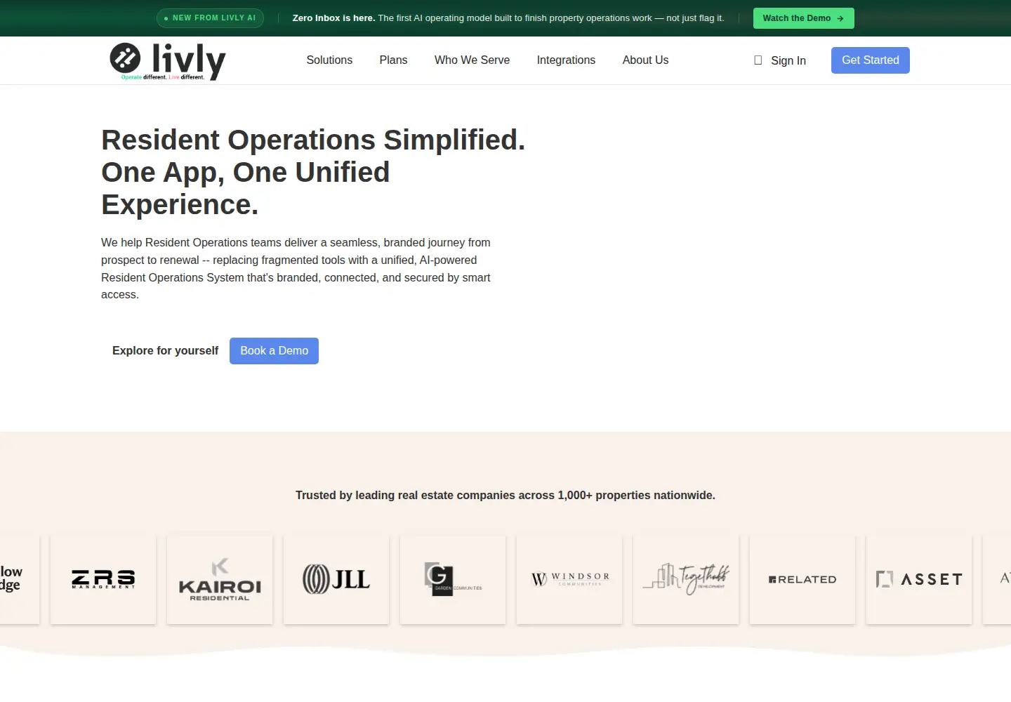 Screenshot of livly.io