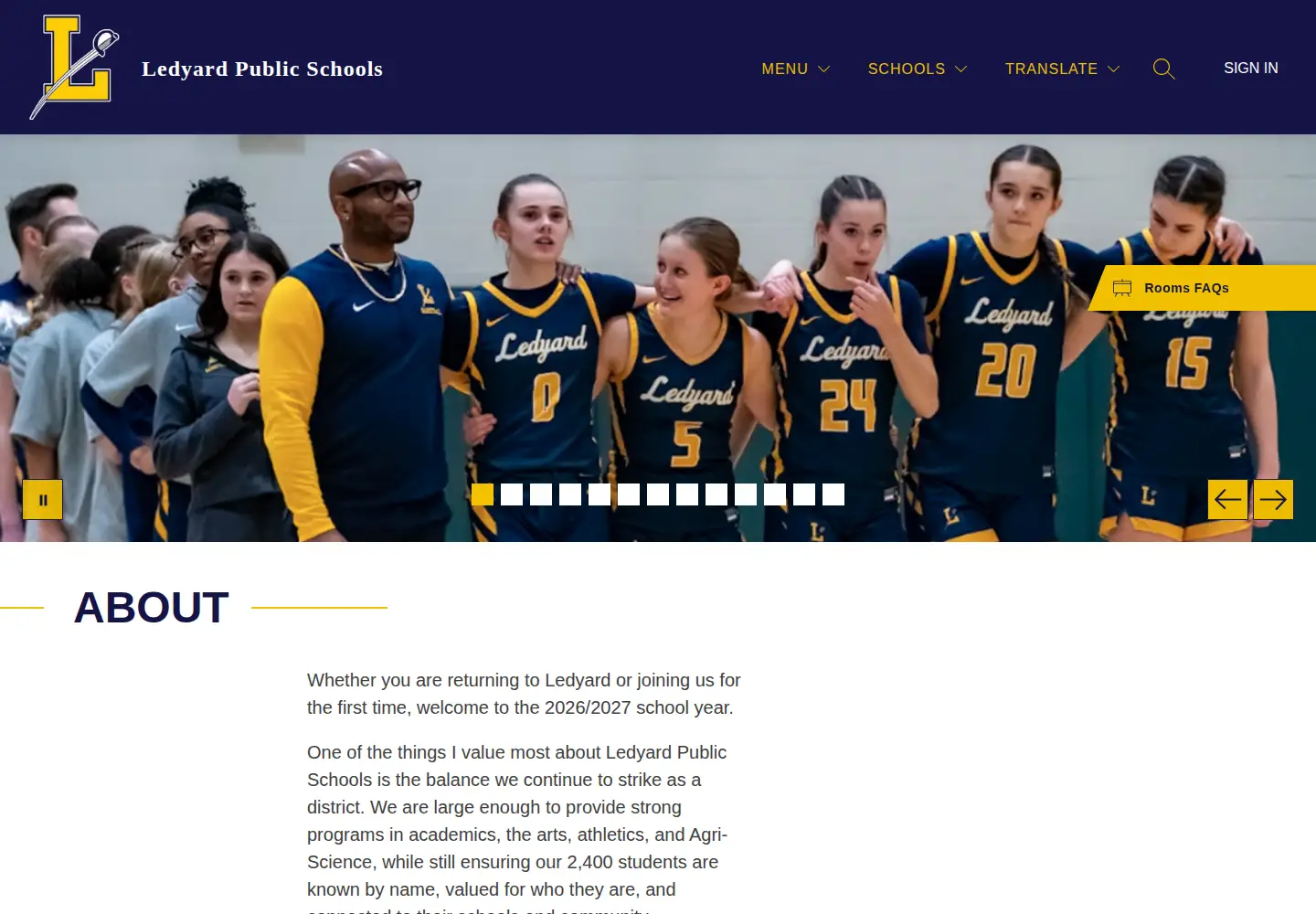 Screenshot of ledyard.net