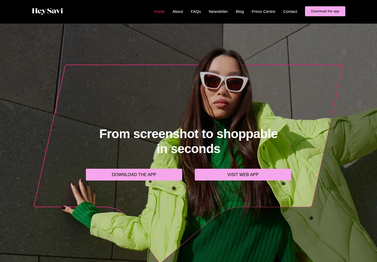 Screenshot of heysavi.com