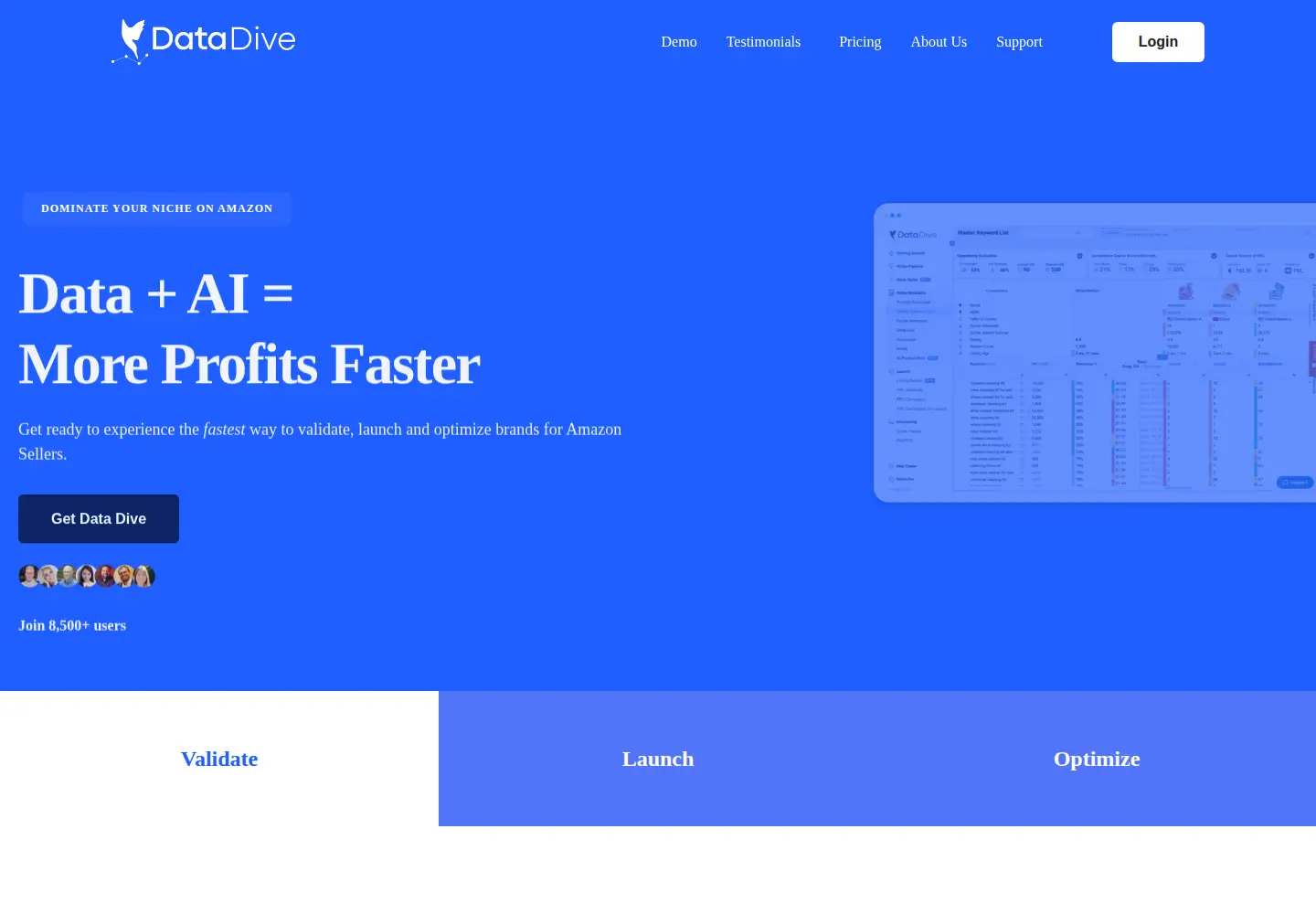 Screenshot of datadive.tools