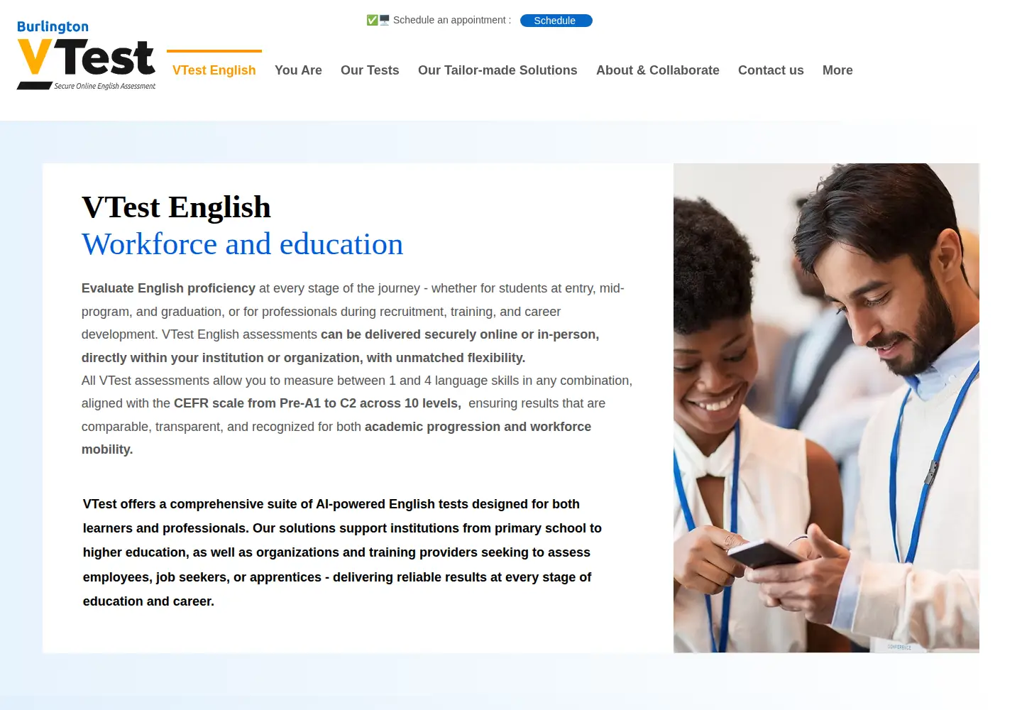 Captured homepage of exassess.com in the current scan