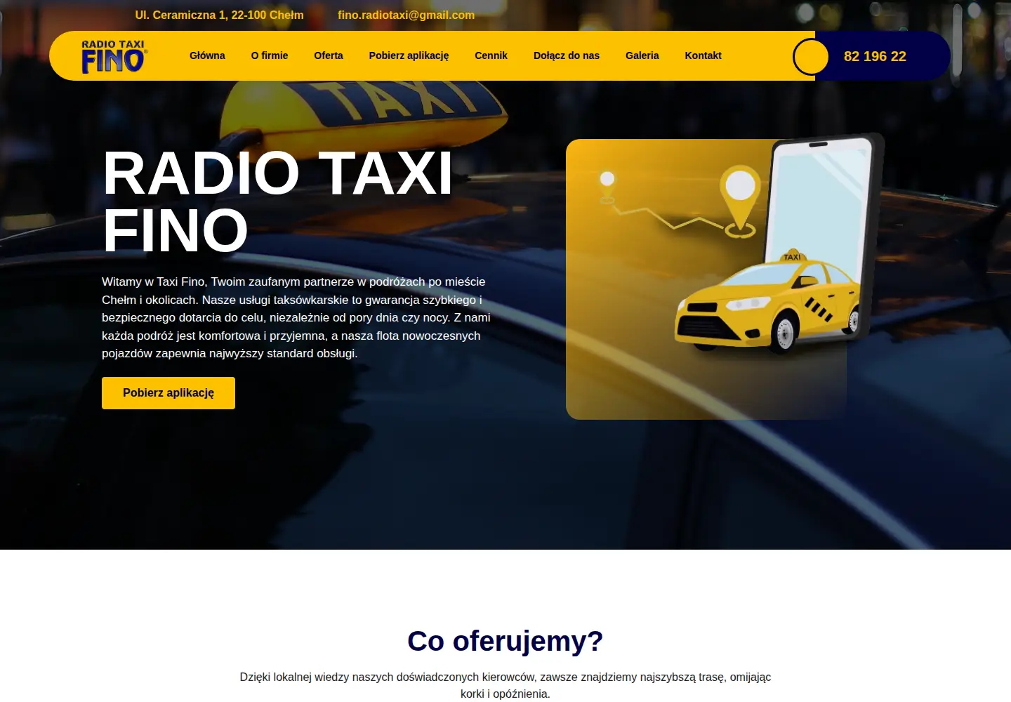 Screenshot of finotaxi.pl