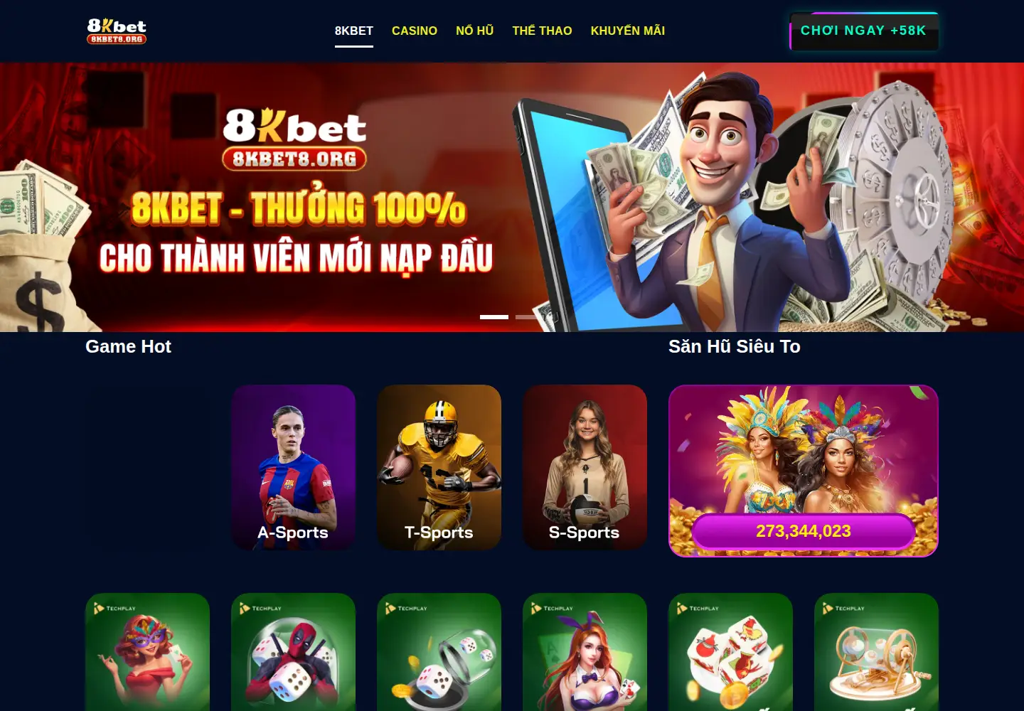 Screenshot of 8kbet8.org