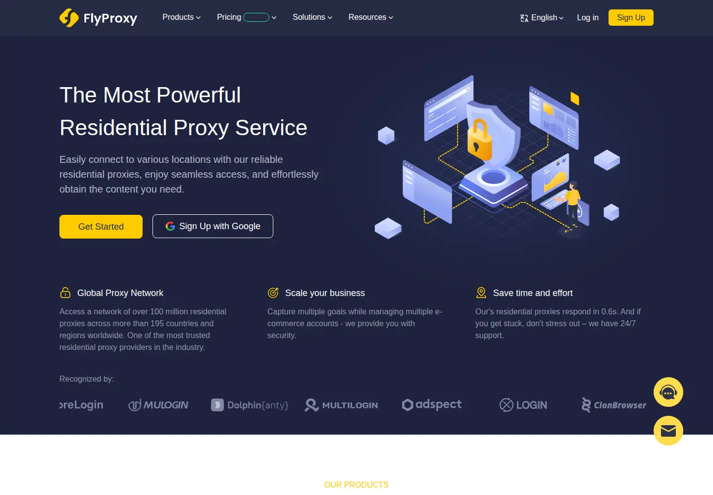 Screenshot of flyproxy.com