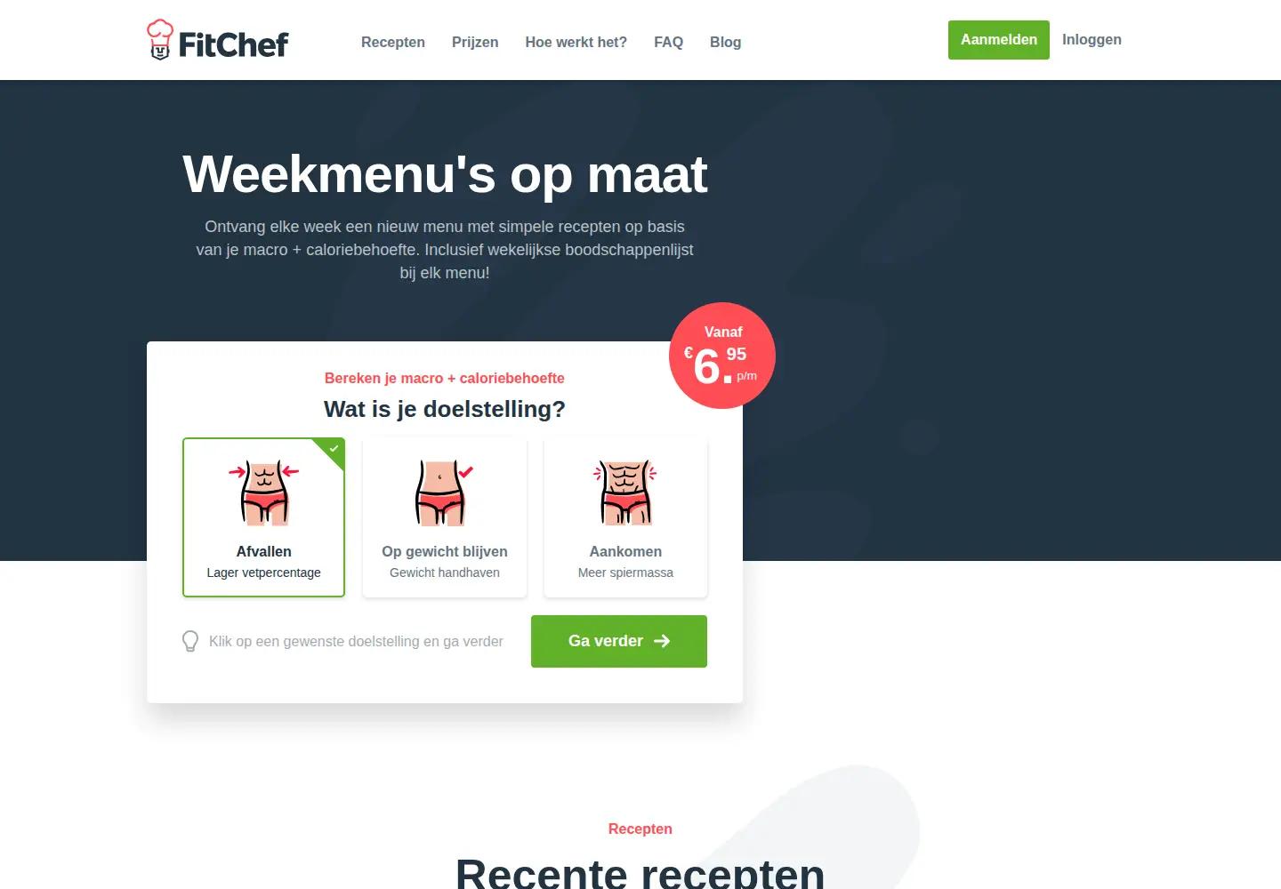 Screenshot of fitchef.nl
