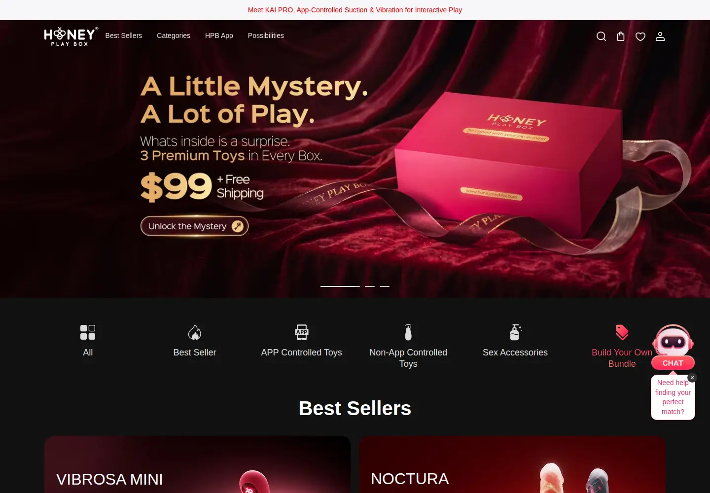 Screenshot of honeyplaybox.com