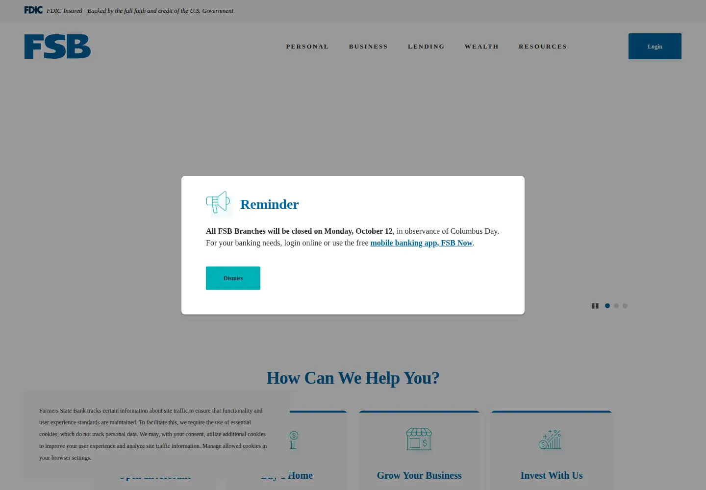 Screenshot of myfsbonline.com