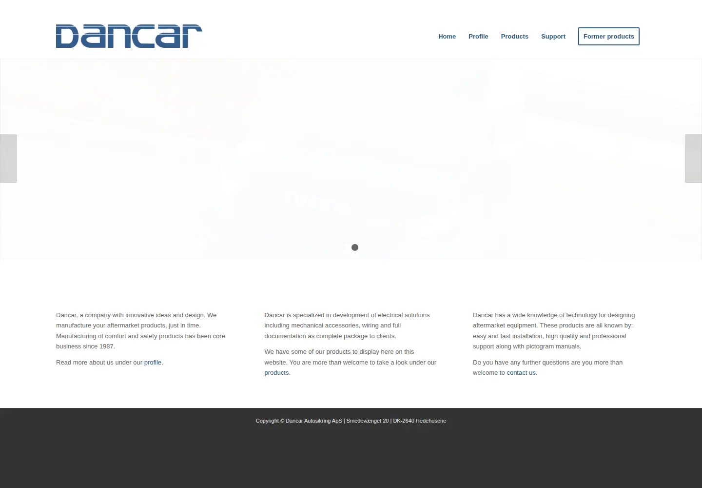 Screenshot of dancar.dk