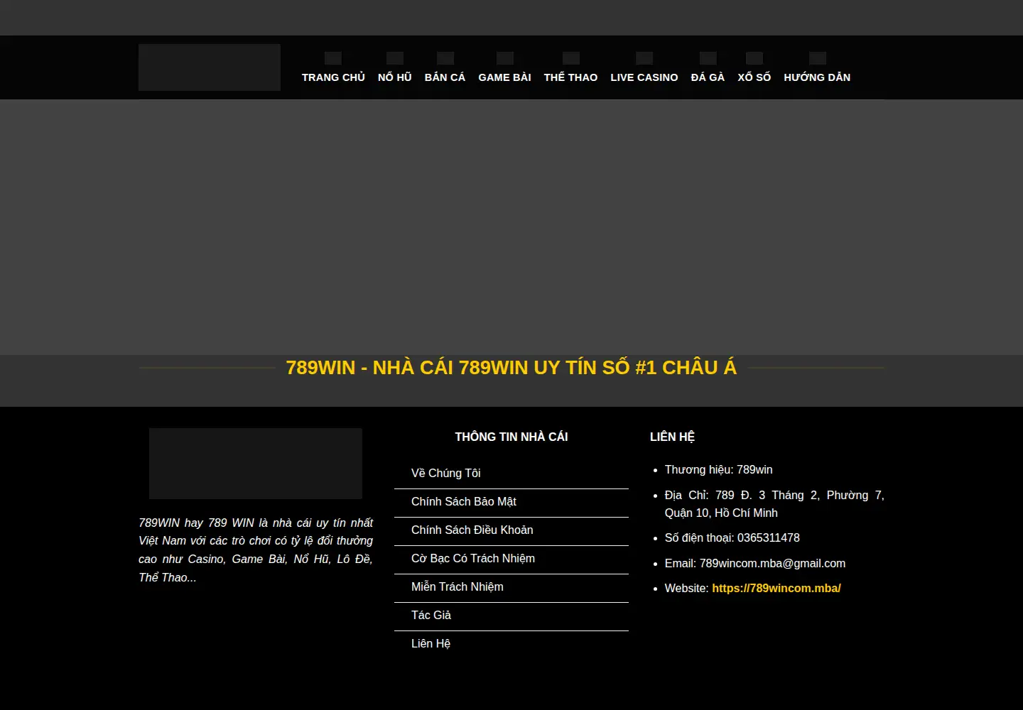 Captured homepage of 789wincom.mba in the current scan