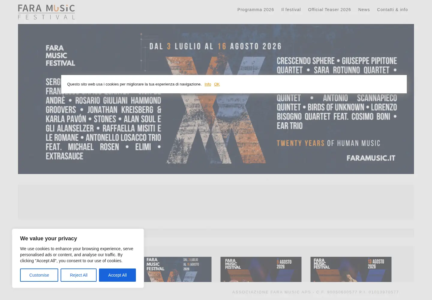 Screenshot of faramusic.it