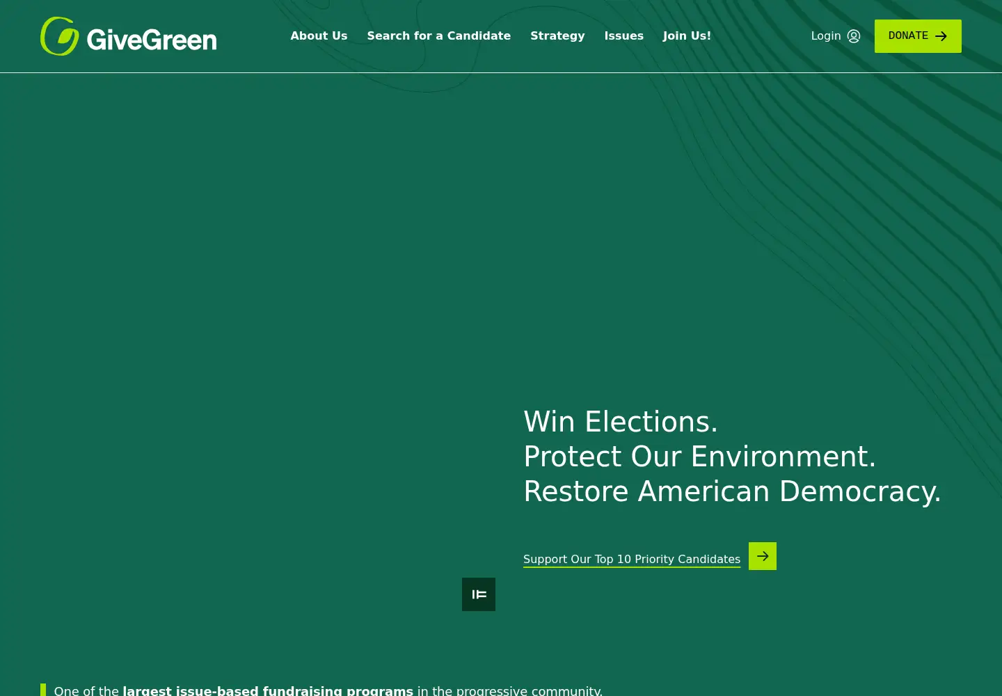 Screenshot of givegreen.com