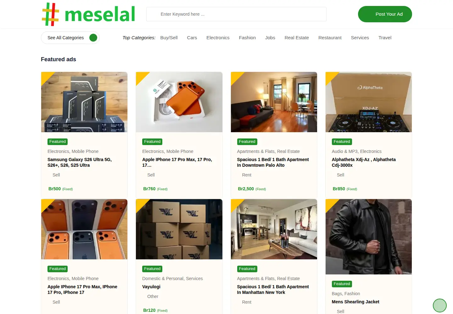 Screenshot of meselal.com