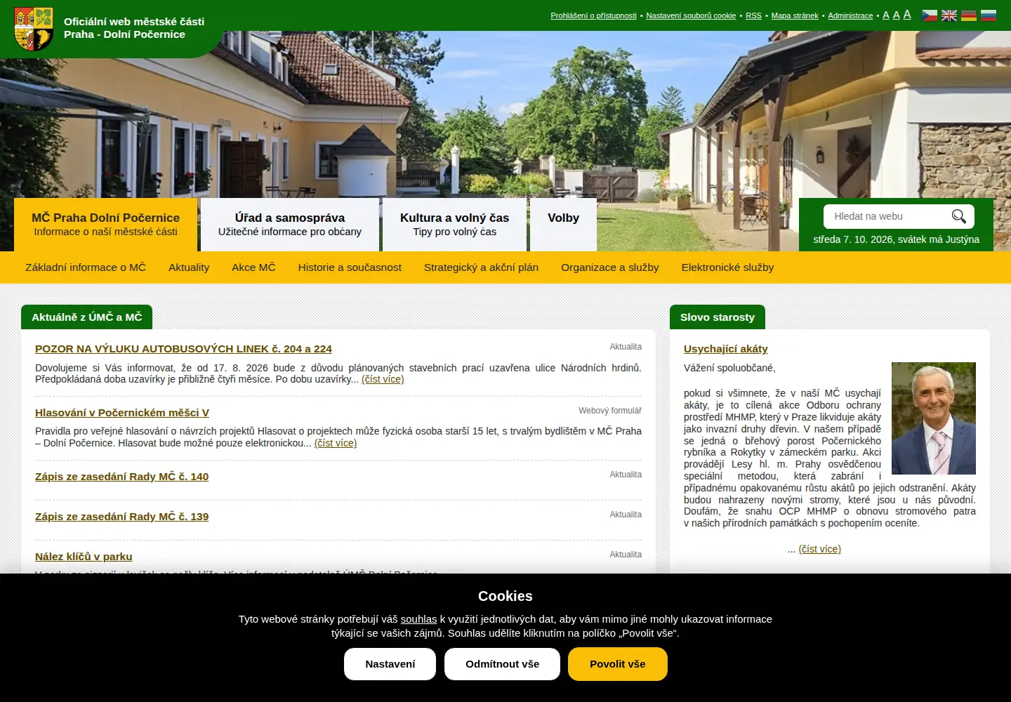 Screenshot of praha-dolnipocernice.cz