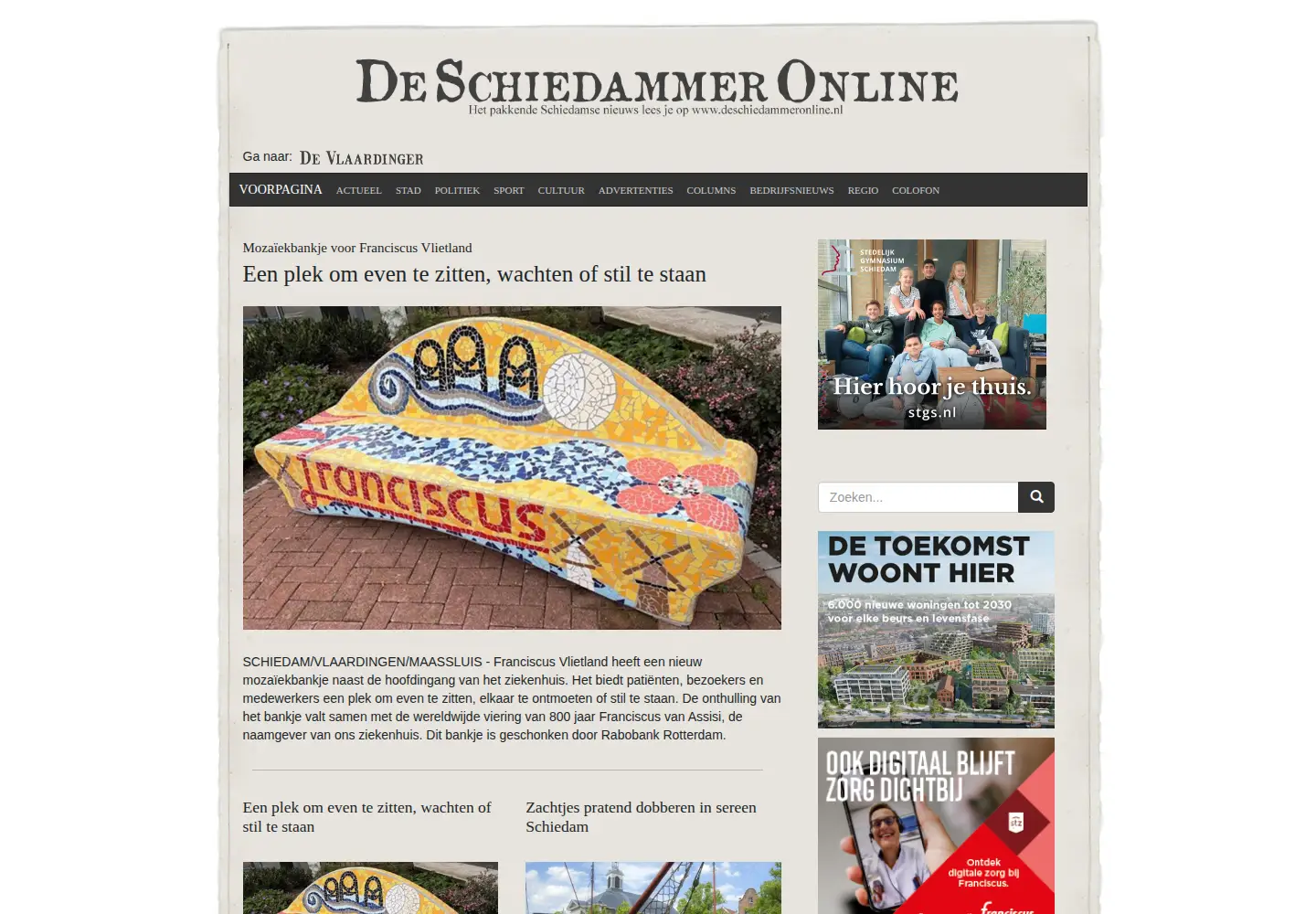 Screenshot of deschiedammeronline.nl