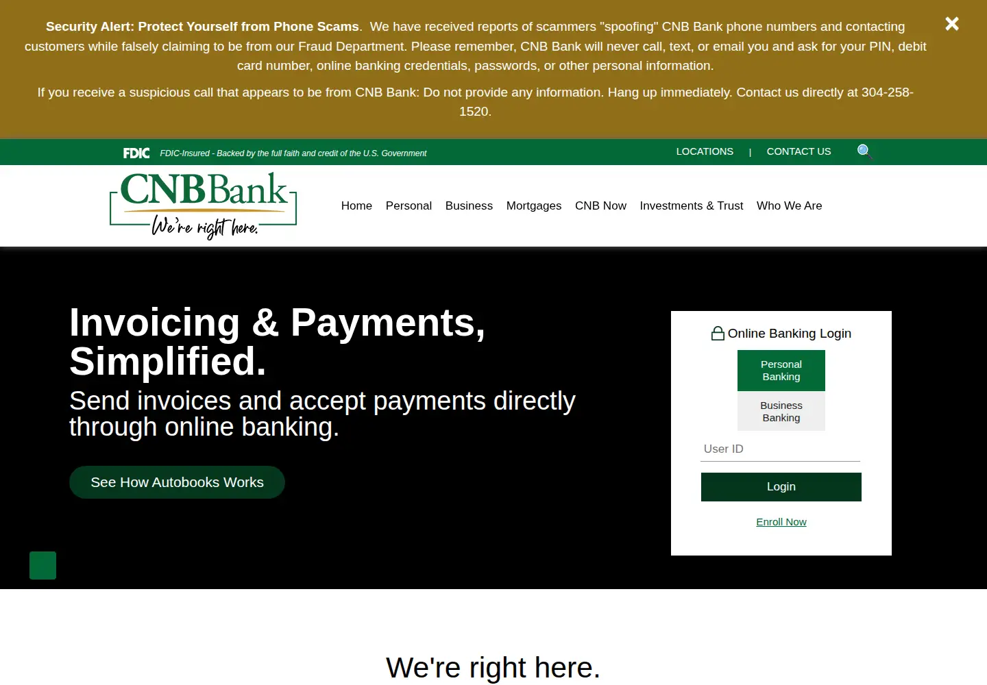Screenshot of cnb.bank