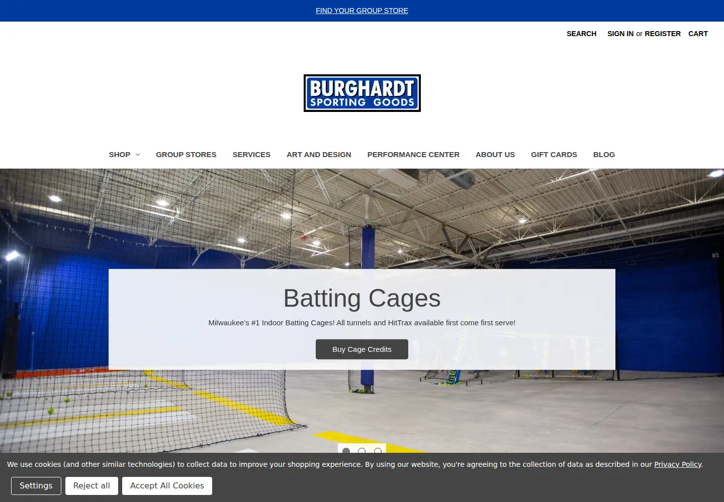 Screenshot of burghardtsportinggoods.com