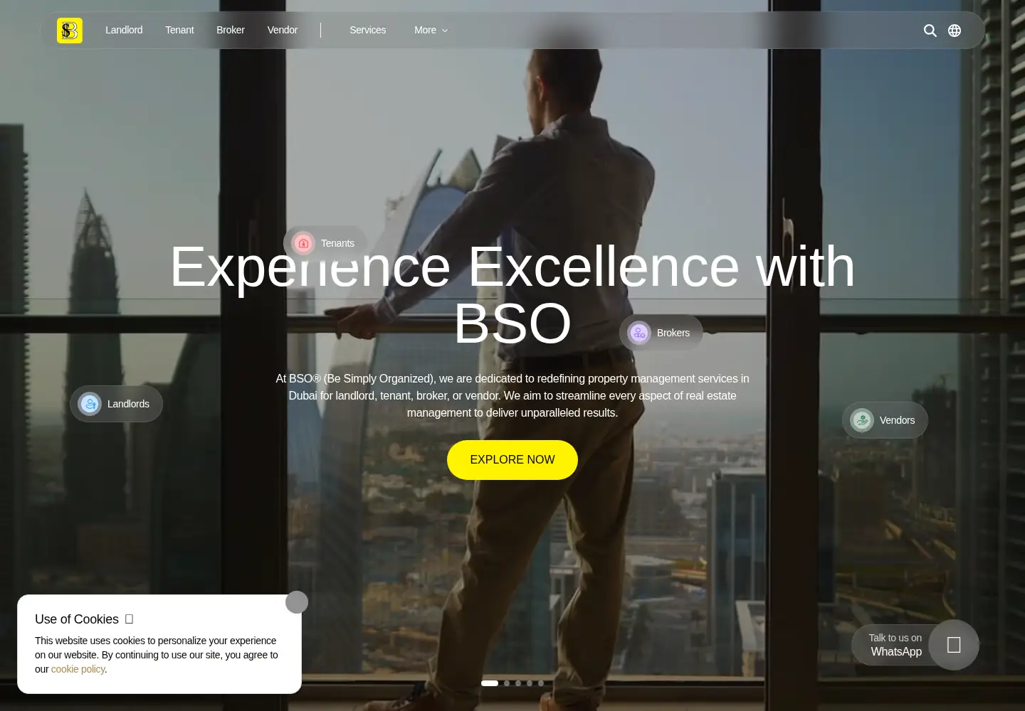 Captured homepage of bso.ae in the current scan