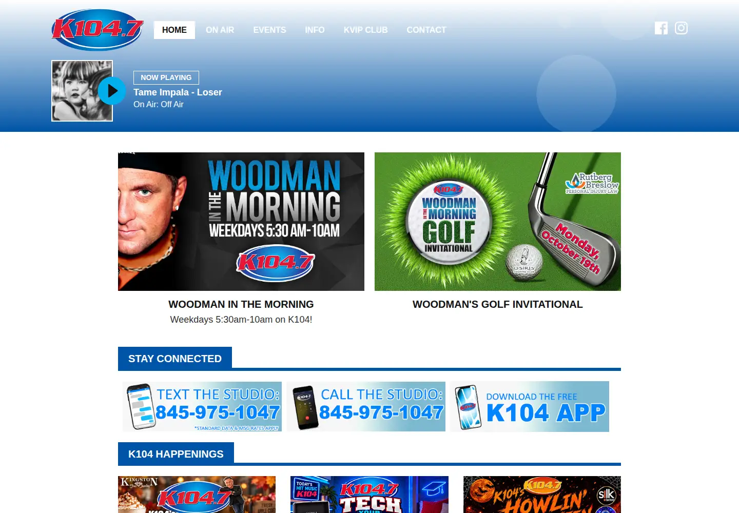 Screenshot of k104online.com
