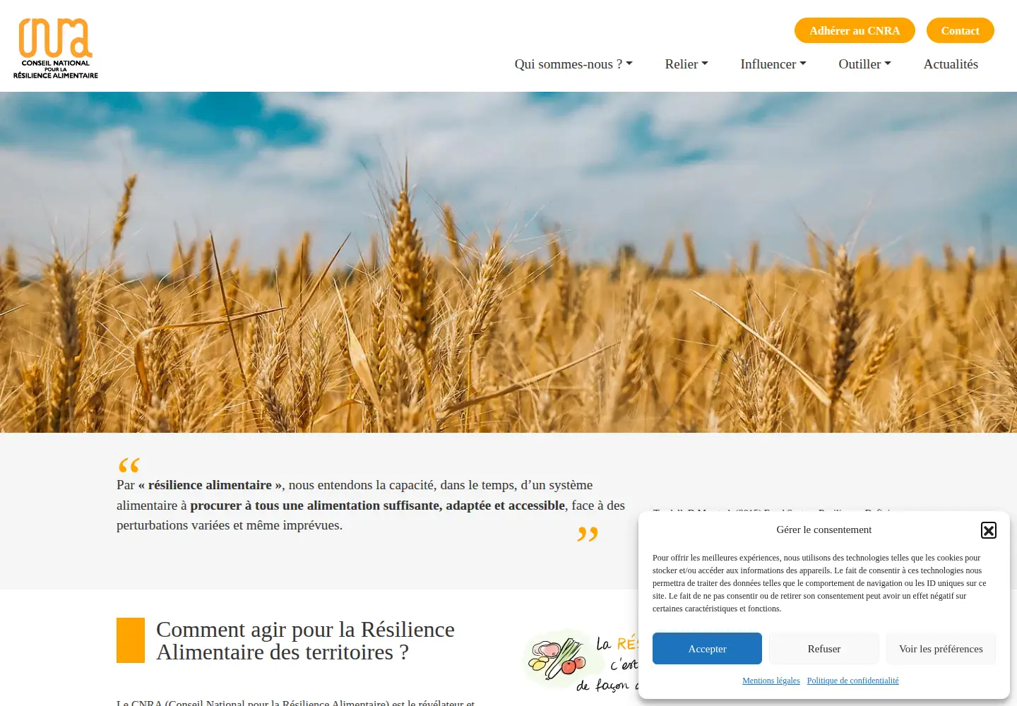 Screenshot of cnra-france.org