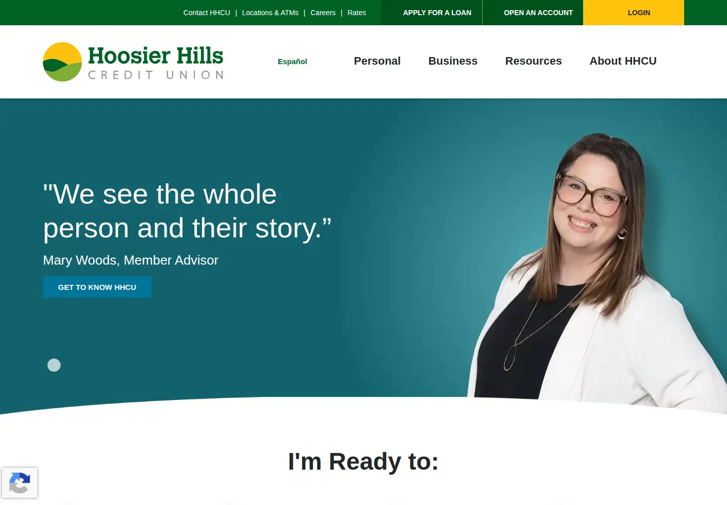 Captured homepage of hoosierhills.com in the current scan