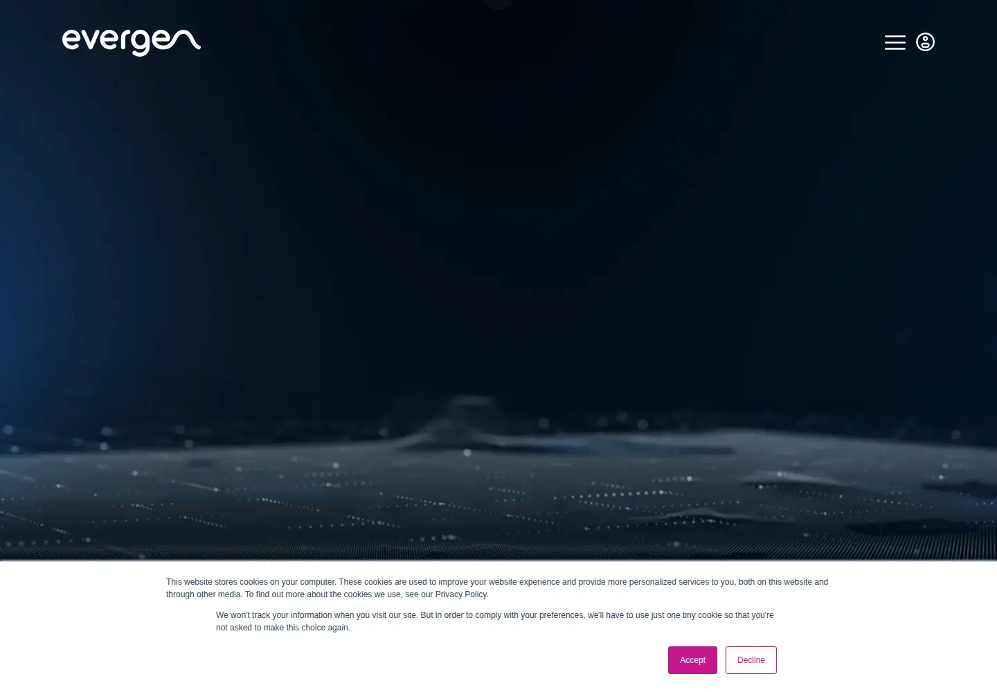 Captured homepage of evergen.energy in the current scan