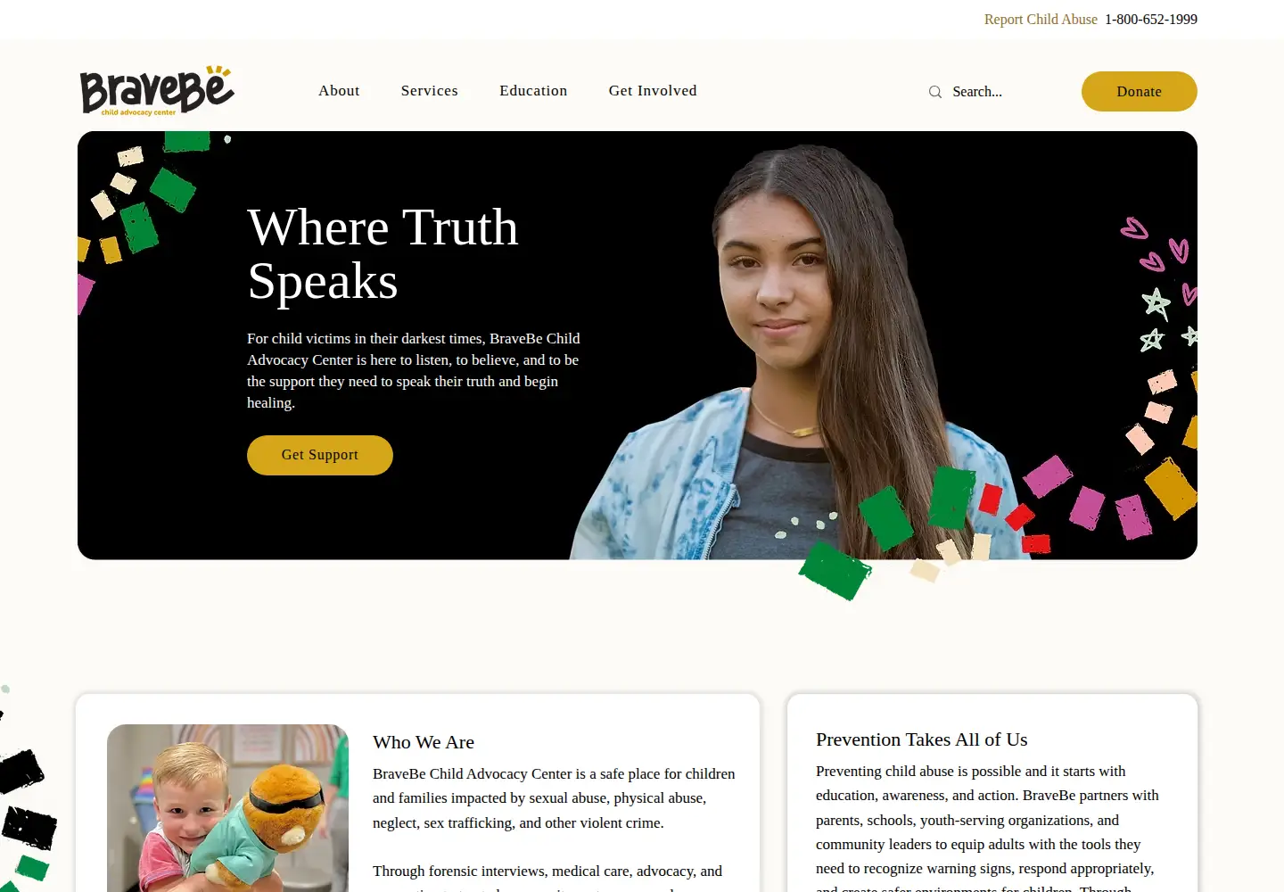 Screenshot of bravebe.org