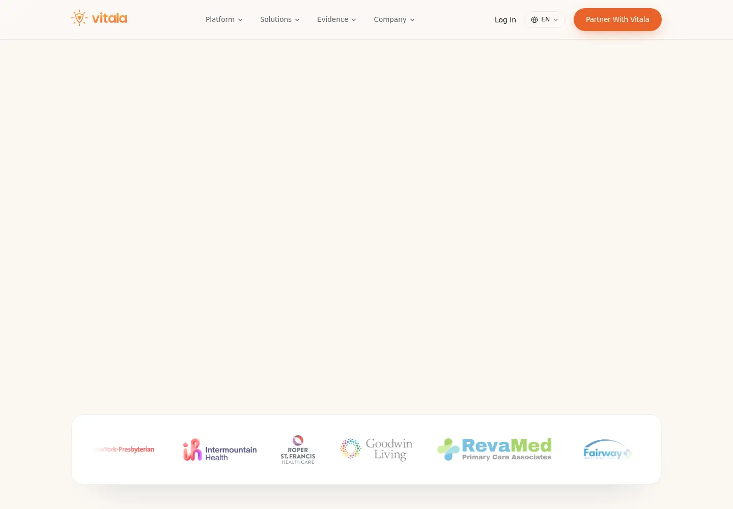Screenshot of vitala.health