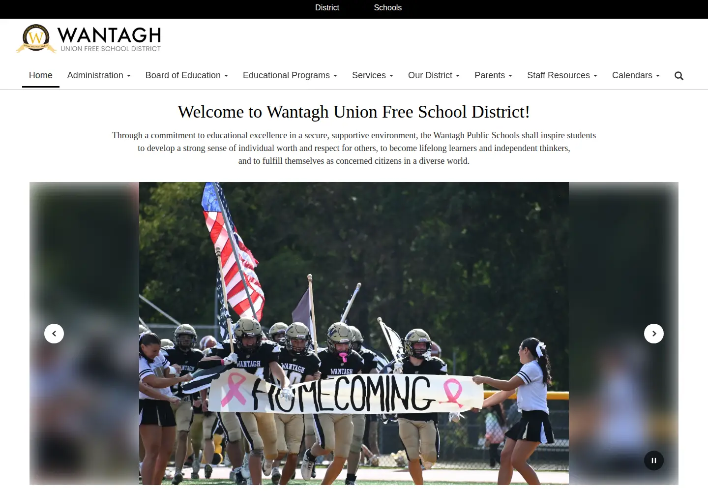 Screenshot of wantaghschools.org