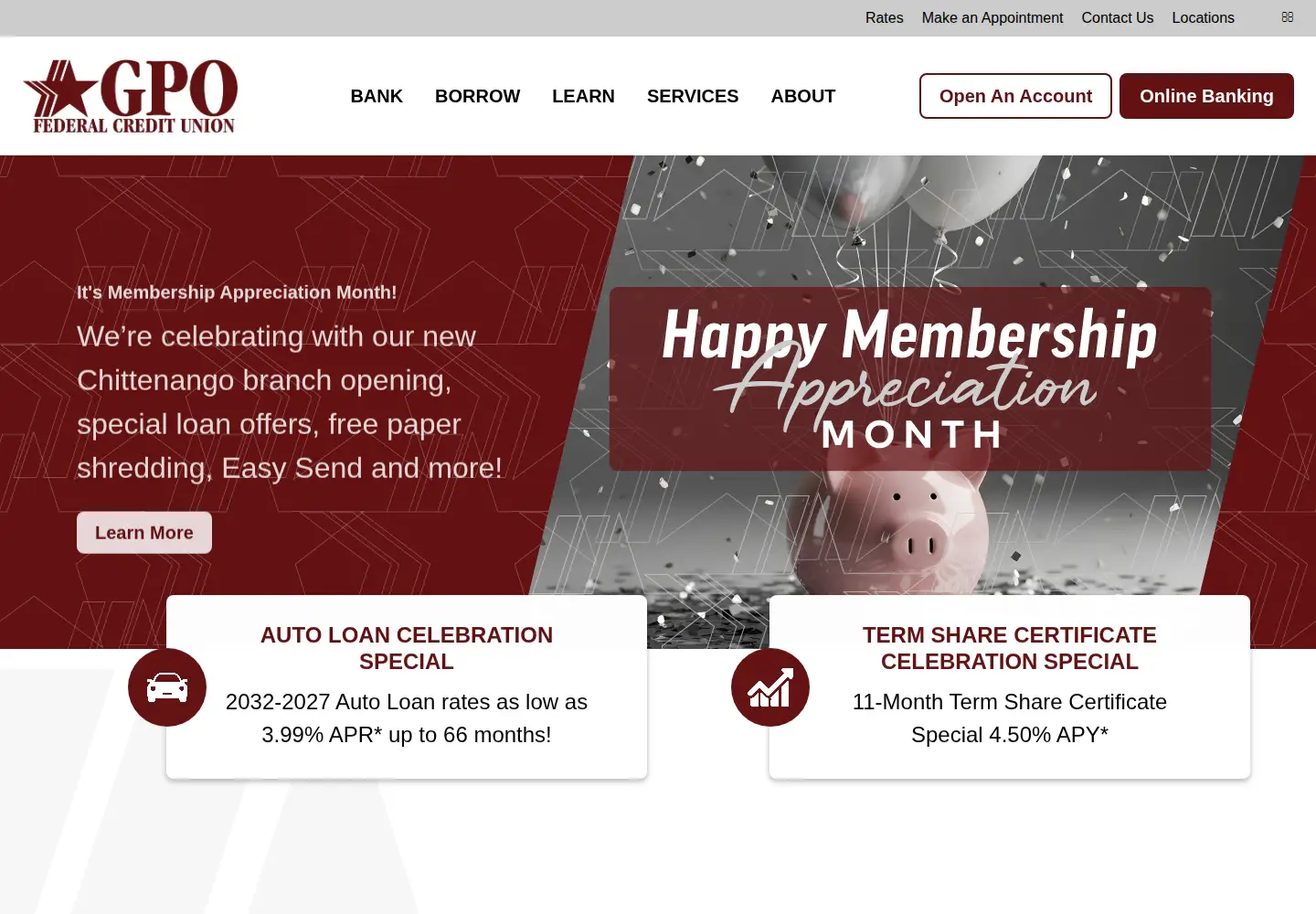 Screenshot of gpofcu.com