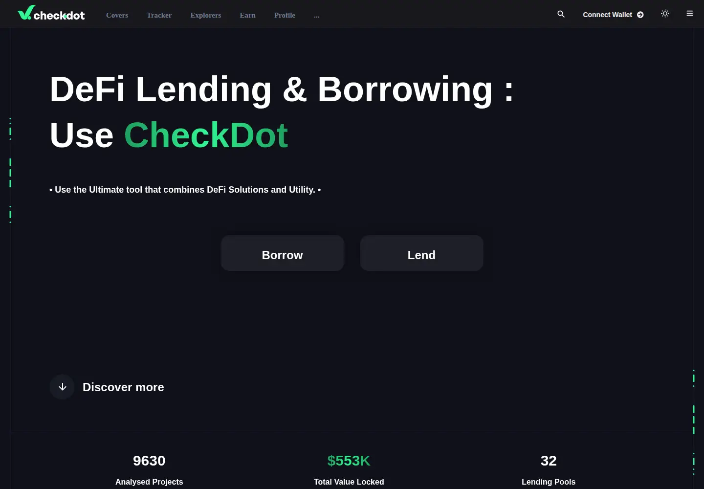 Screenshot of checkdot.io