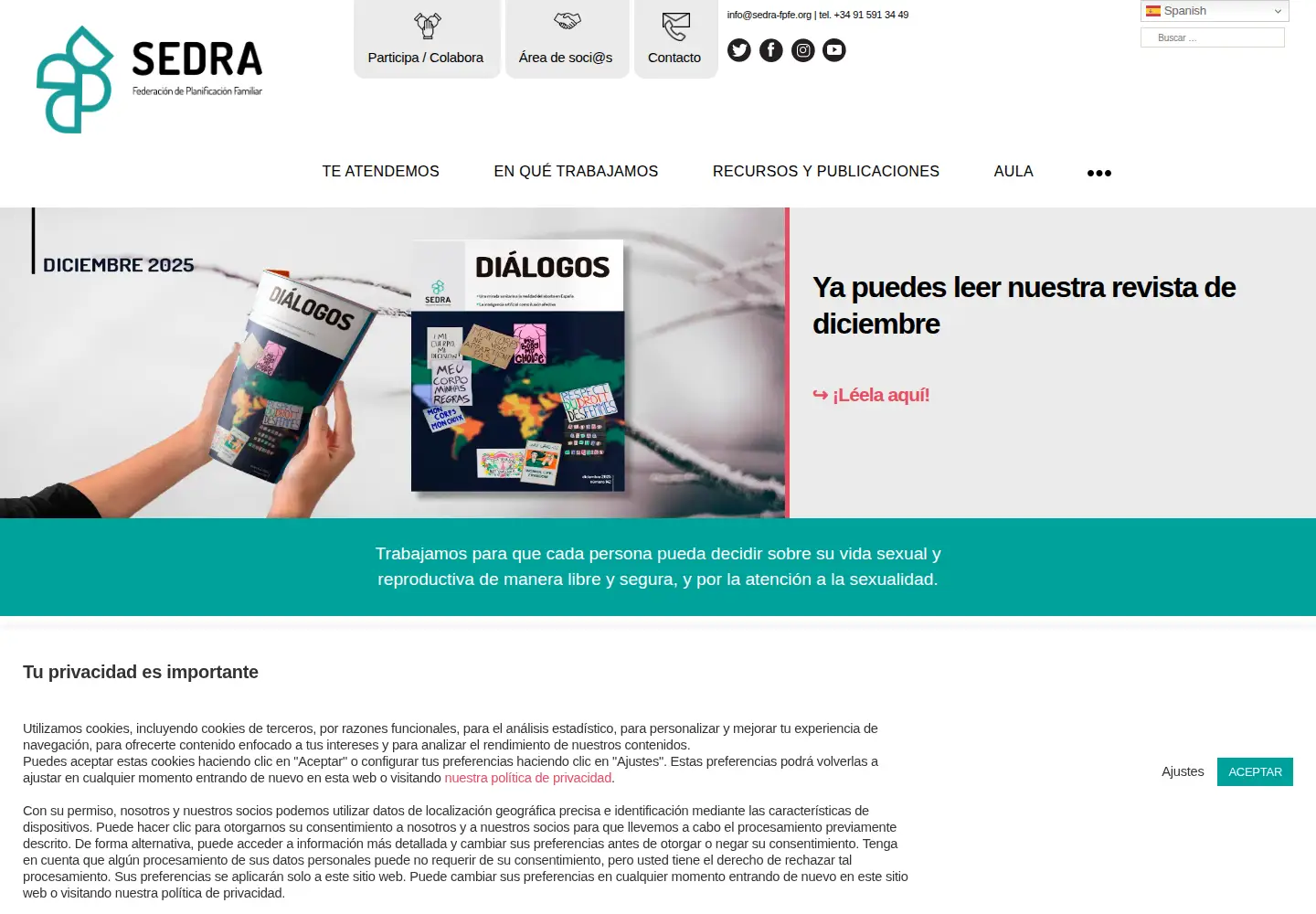 Screenshot of sedra-fpfe.org