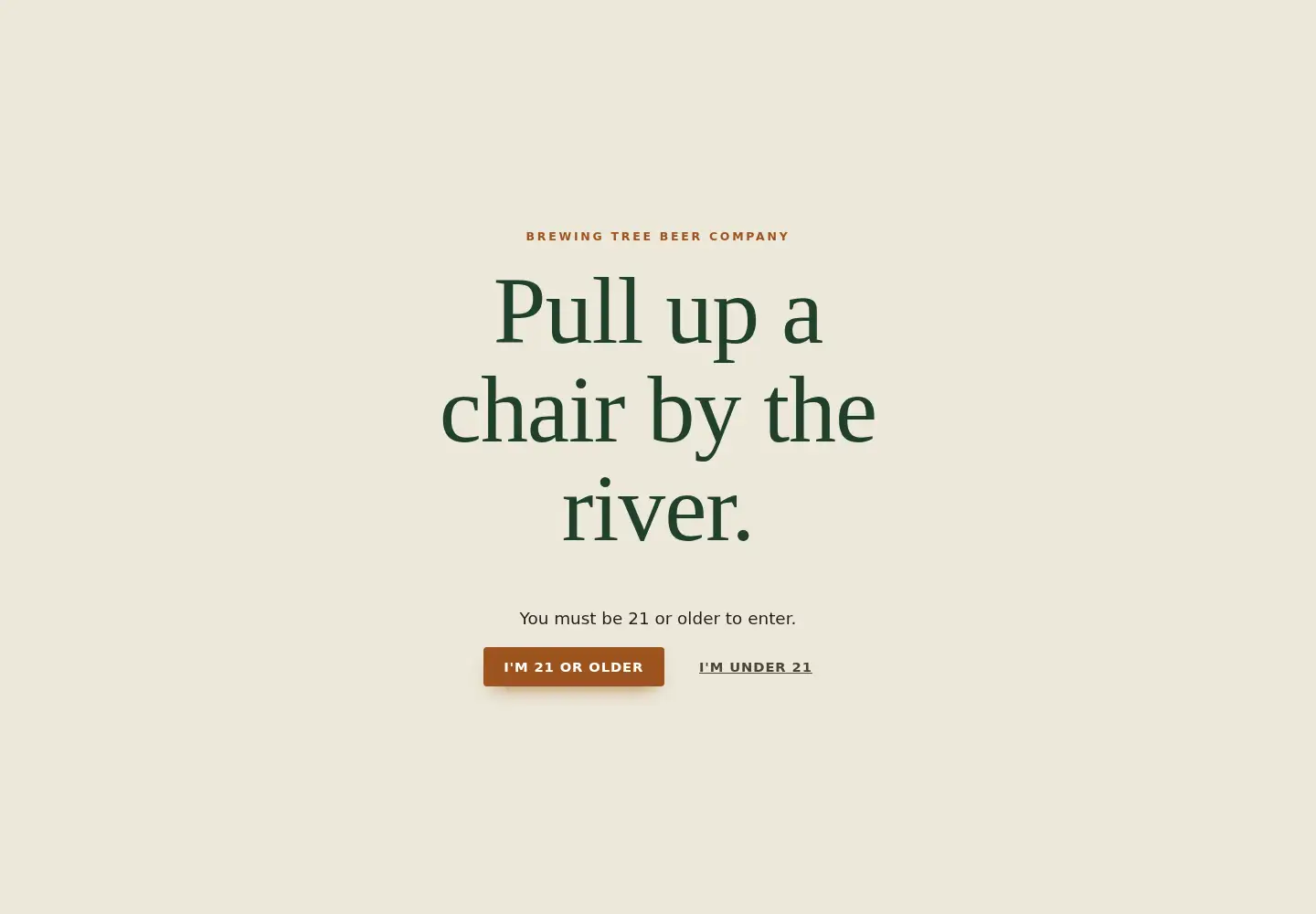 Captured homepage of brewingtreebeer.com in the current scan