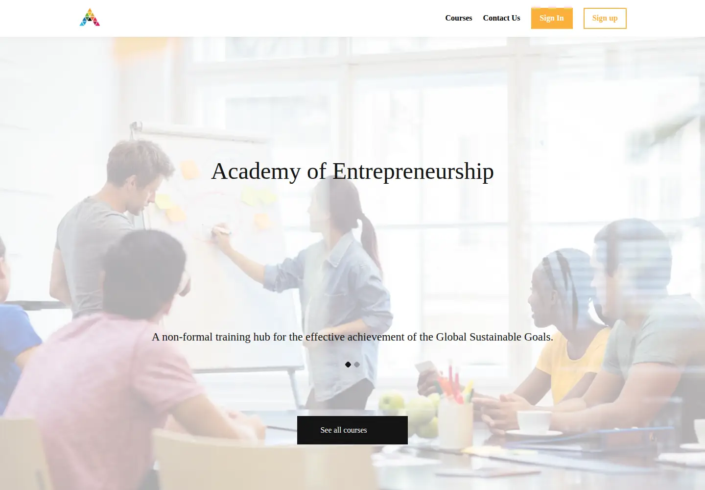 Screenshot of academyofentrepreneurship.org