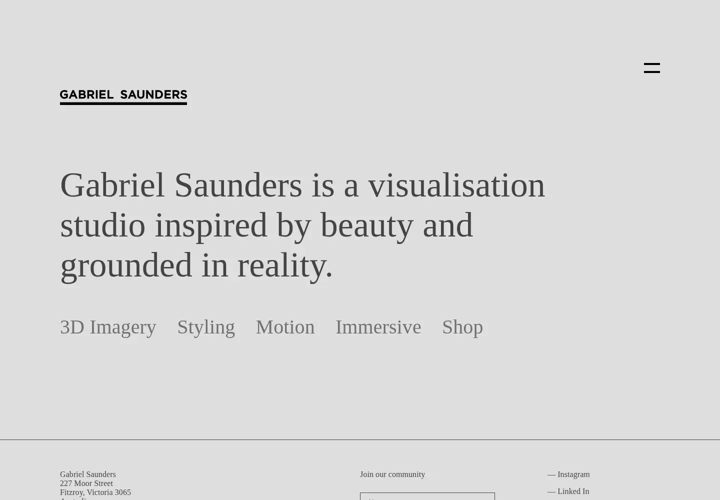 Screenshot of gabrielsaunders.com.au