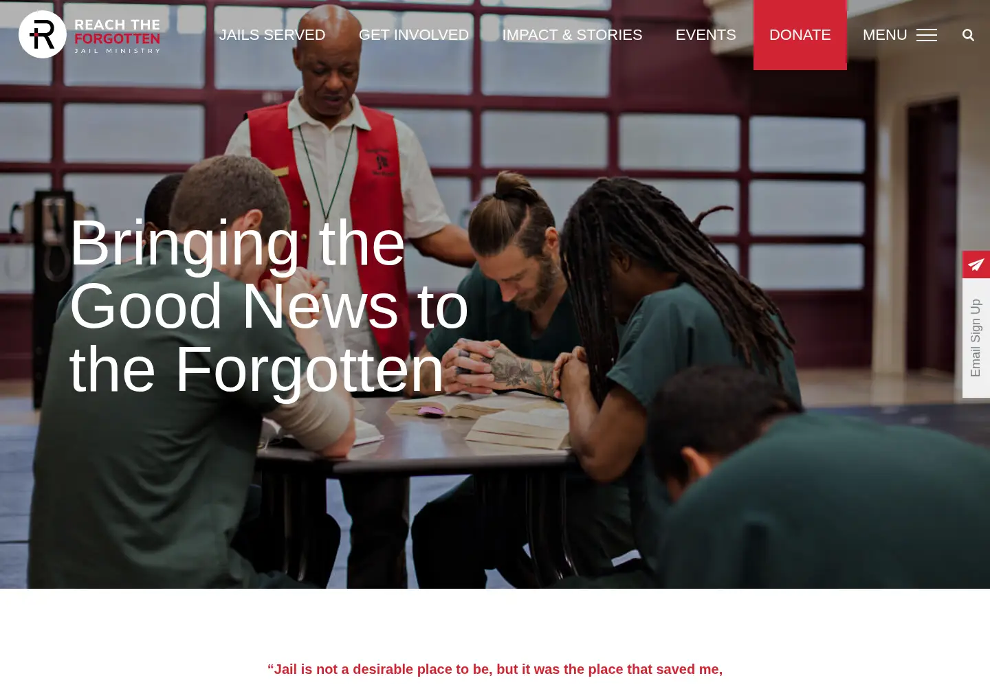 Screenshot of forgottenman.org