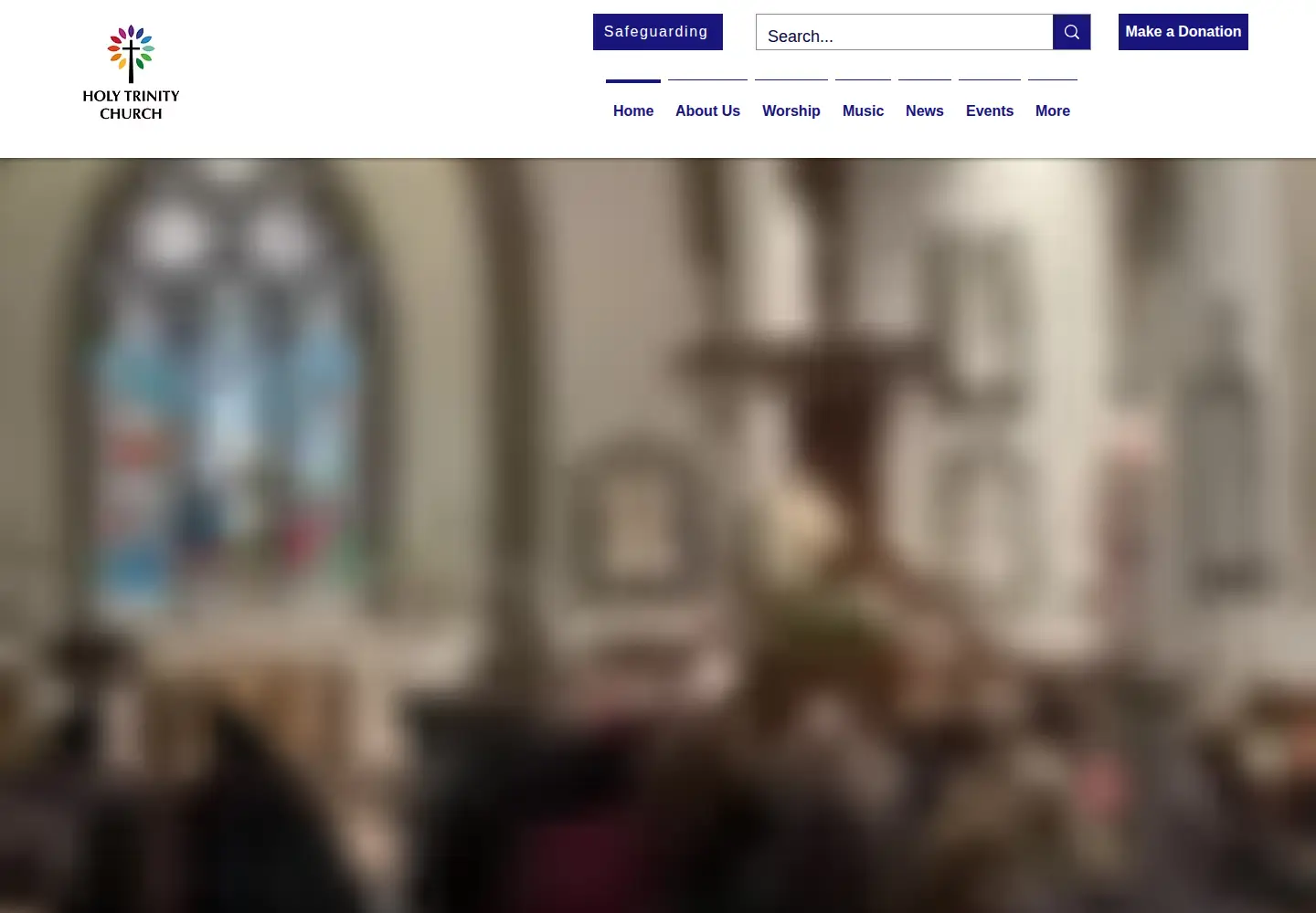 Captured homepage of holytrinitygeneva.org in the current scan